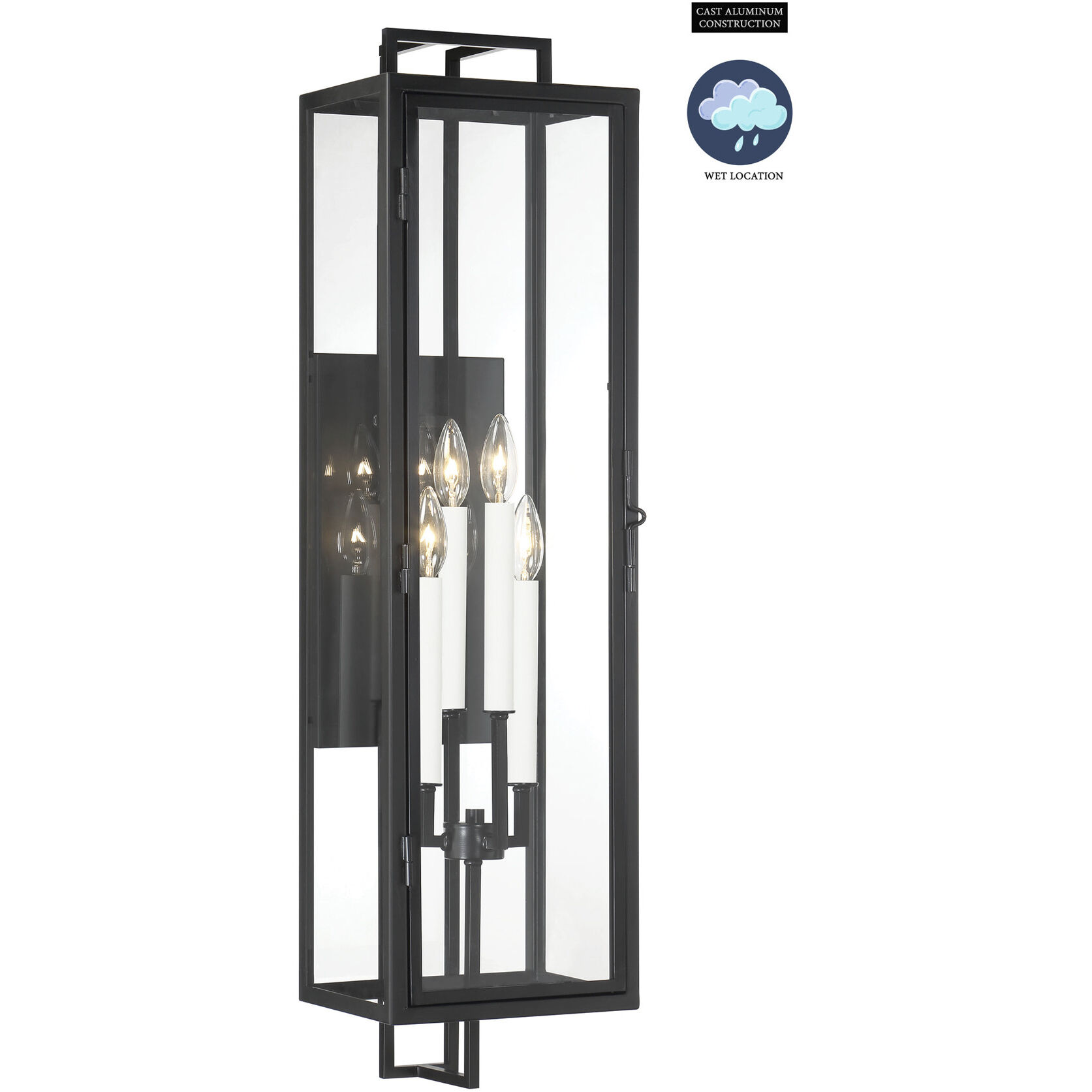 Knoll Road 4 Light 35 inch Coal Outdoor Wall Mount, Great Outdoors